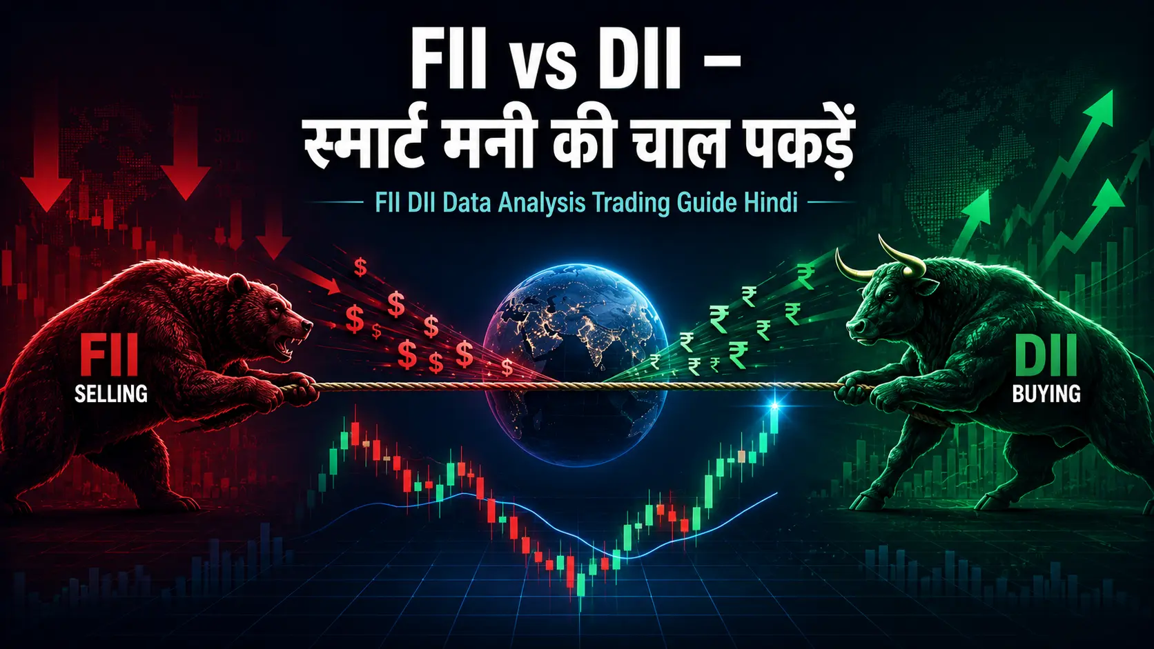 FII DII Data Analysis Trading Guide Hindi - Institutional Investor Strategy