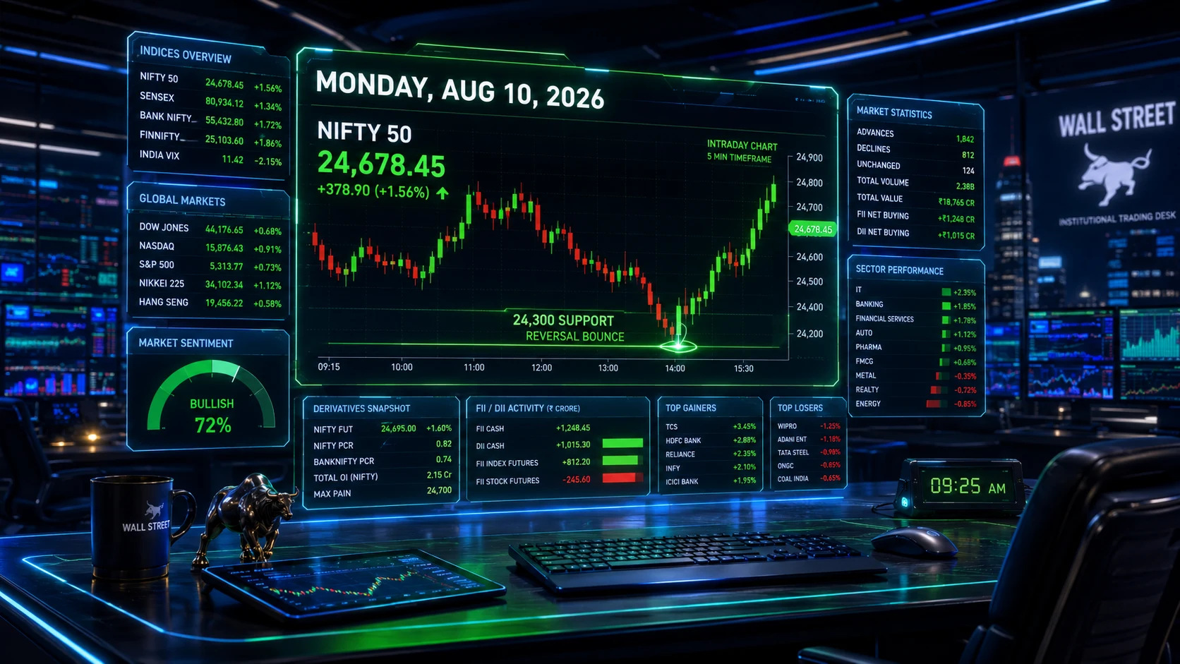 Nifty Prediction 10 August 2026 Monday Outlook Reversal Bounce